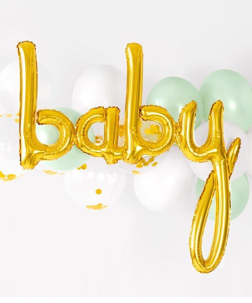 Ballon Baby Couleur Or XXL - Olili