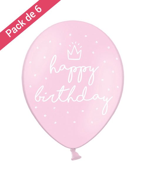 Ballons Princesse Rose Anniversaire 6 Ans